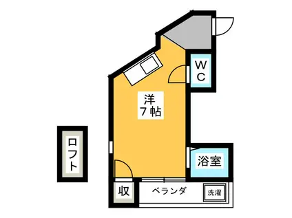A・Y・A(ワンルーム/2階)の間取り写真