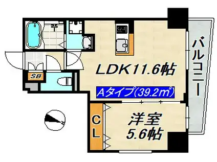 SDグランツ新神戸ステーションフロント(1LDK/8階)の間取り写真