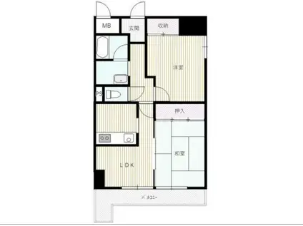 サンエクセル江井ヶ島(2LDK/4階)の間取り写真