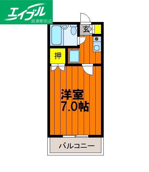 エスペーロ伊島(1K/1階)の間取り写真