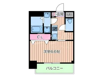 LUXE海老江II(1K/5階)の間取り写真