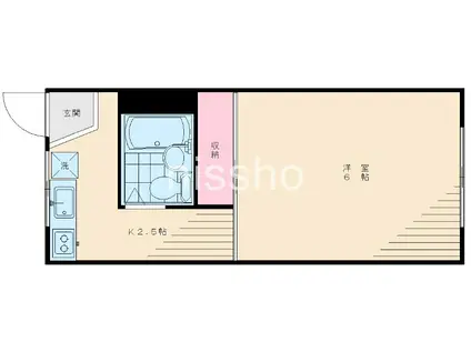 ボン・ボヤージュ高円寺(1K/2階)の間取り写真