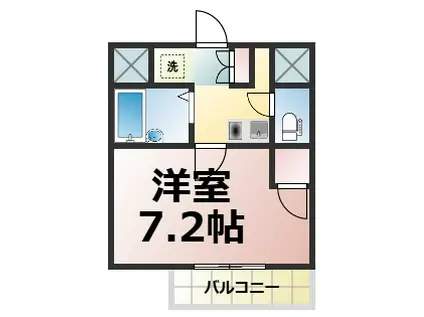 クレアール千賀(1K/2階)の間取り写真