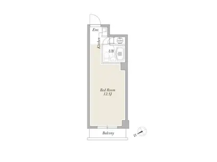 DIK新橋(ワンルーム/5階)の間取り写真