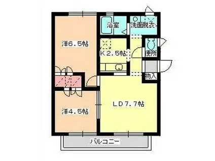 KS GARDEN(2LDK/1階)の間取り写真