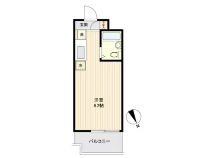 ユーコート上馬(ワンルーム/5階)の間取り写真
