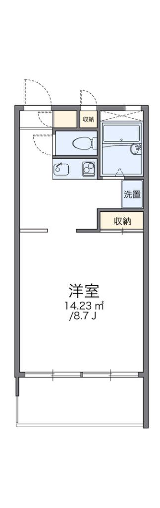 レオパレス吉田(1K/3階)の間取り写真
