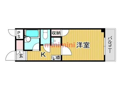 ラ・メゾン・ド・ジョワ(1K/3階)の間取り写真