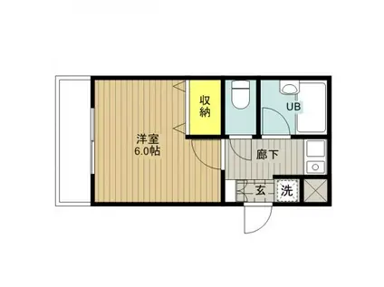 エストタウンWARABI(1K/1階)の間取り写真