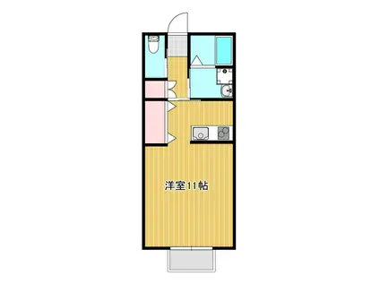 ドルチェ(ワンルーム/1階)の間取り写真