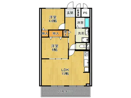 コボリマンション北口(2LDK/2階)の間取り写真