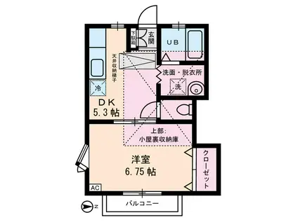 開進コーポ荻窪(1DK/2階)の間取り写真