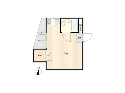 メゾン・ド・ラリエ(ワンルーム/1階)の間取り写真