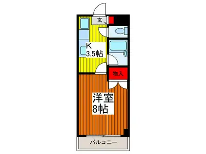 ラフィーネ金杉(1K/3階)の間取り写真