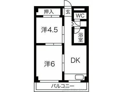 SENSE東淀川(1LDK/3階)の間取り写真