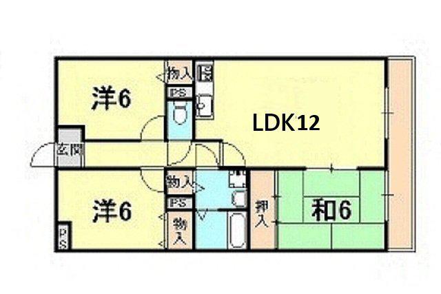 コンフォート(3LDK/3階)の間取り写真