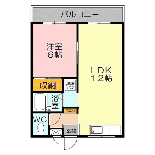 レックハウス セレーノ(1LDK/2階)の間取り写真