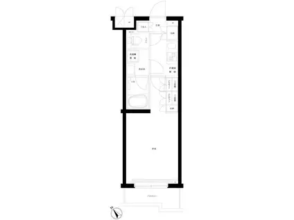 ルーブル溝の口伍番館(1K/5階)の間取り写真