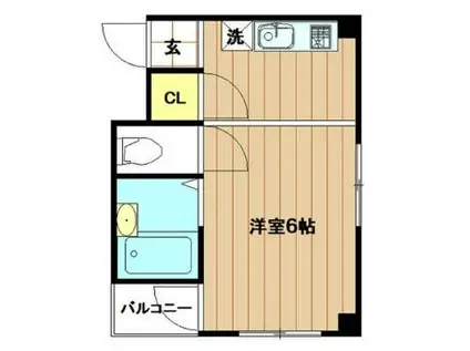 アゲイン日本橋(ワンルーム/4階)の間取り写真