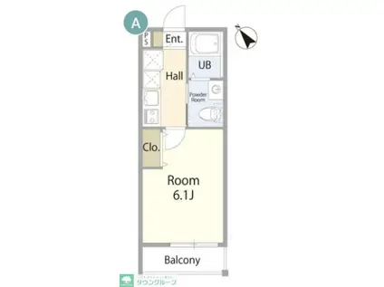 リオン高根台(1K/3階)の間取り写真