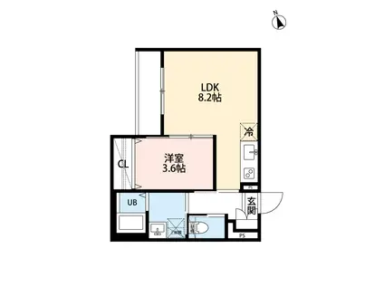 ROBOT HOME 検見川II(1LDK/2階)の間取り写真