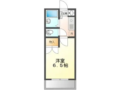 メイプルコート(1K/2階)の間取り写真