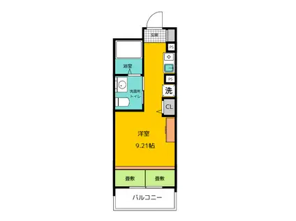 フェルト627(ワンルーム/6階)の間取り写真