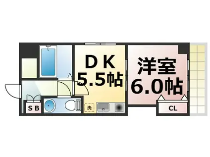パークコート柴田(1DK/3階)の間取り写真