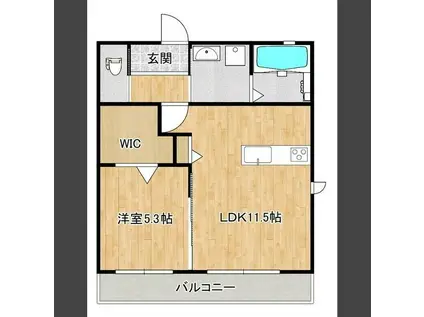 SHELL LEBEN八反田 I(1LDK/1階)の間取り写真