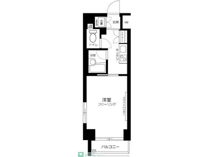 ルーブル上高井戸(1K/6階)の間取り写真