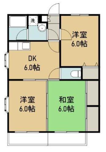 PARK2000(3DK/2階)の間取り写真
