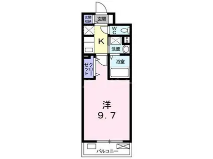 サニ-レジデンス(1K/2階)の間取り写真