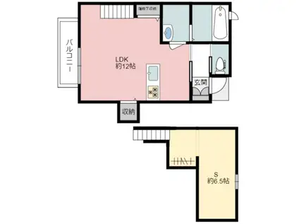 ロフトスタイル(1SLDK/1階)の間取り写真