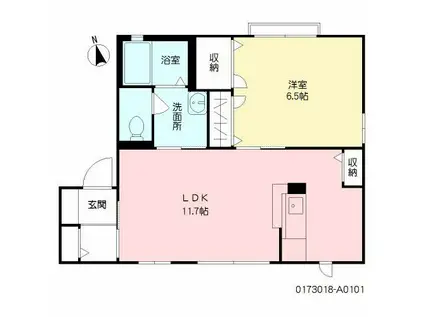 フォーレス03 (1LDK/1階)の間取り写真