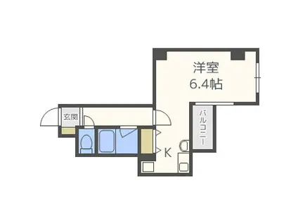 プレミアム新町III(1K/9階)の間取り写真