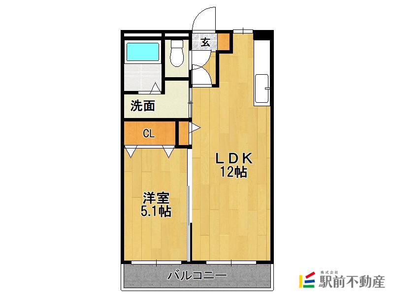 PROFIT村田(1LDK/1階)の間取り写真