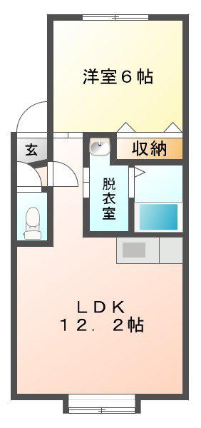 Mハイツ高砂13(1LDK/2階)の間取り写真