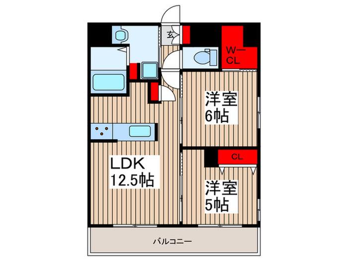 コイケレジデンス(2LDK/8階)の間取り写真
