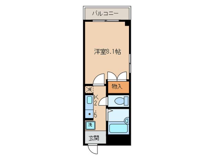 アーバンオクムラ(1K/2階)の間取り写真
