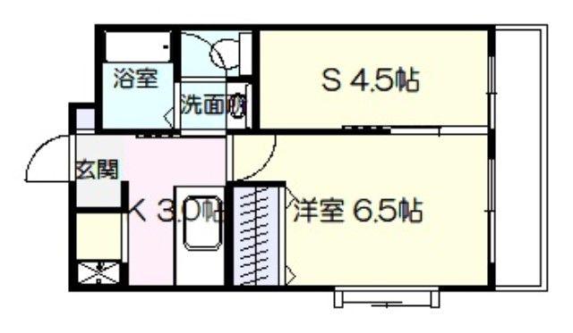 シルクマンション(1SK/3階)の間取り写真