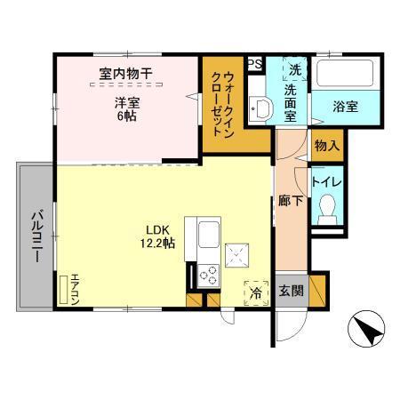 CHARCOAL HOUSE(1LDK/1階)の間取り写真