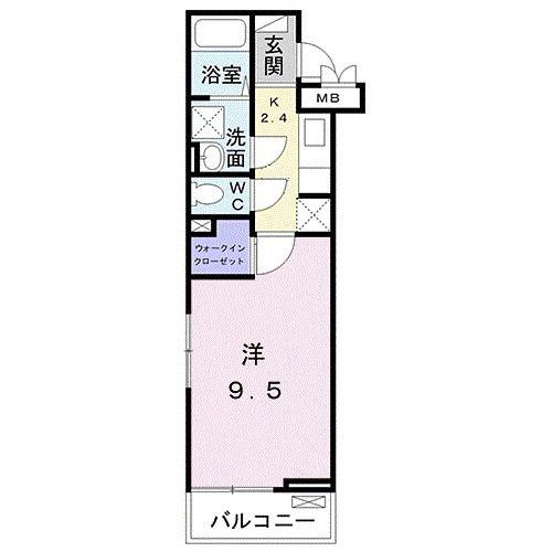 グローリー アヴェニュー(1K/3階)の間取り写真