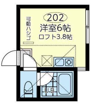 パルメイラ(ワンルーム/2階)の間取り写真