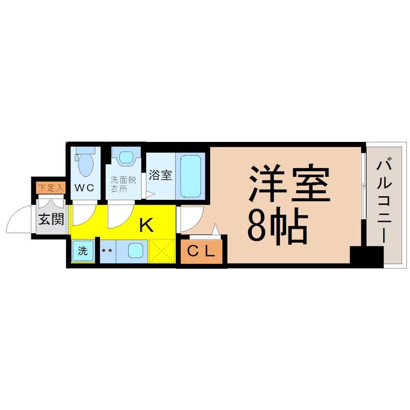 PARKBEAR大須(1K/10階)の間取り写真