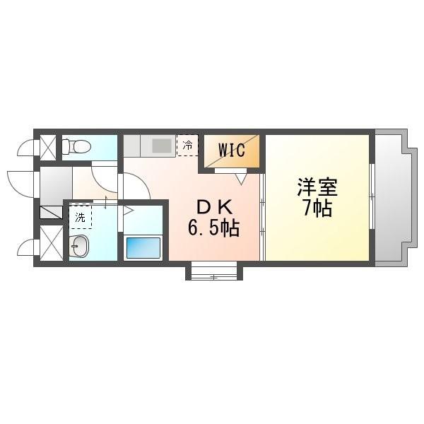 レオパレスHIDE27(1K/2階)の間取り写真