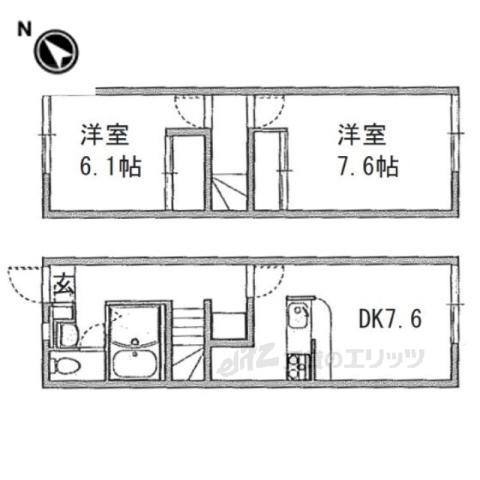 レオパレスジュピタ(2DK/1階)の間取り写真