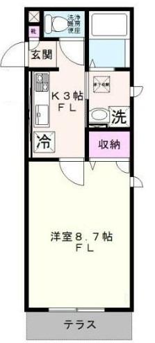 メゾン文昌府(1K/1階)の間取り写真