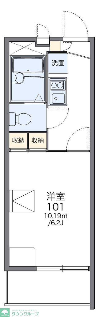 レオパレスセルサスII(1K/2階)の間取り写真