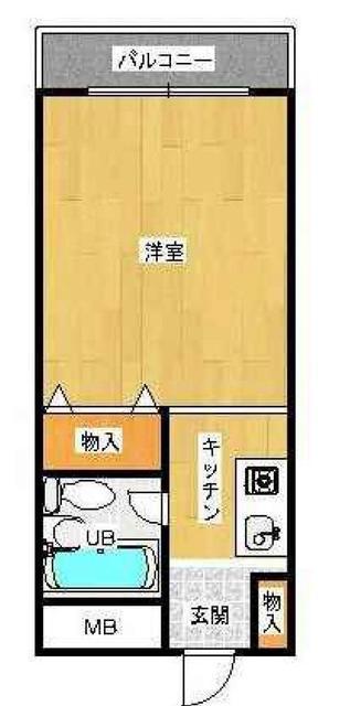 フォレスト大蔵 猫可(1K/4階)の間取り写真