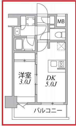 シーフォルム住吉(1DK/2階)の間取り写真